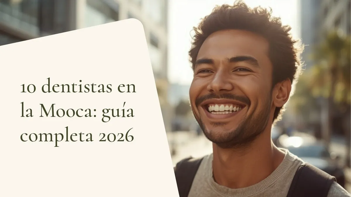 Persona sonriendo de forma natural y segura — portada de la guía '10 dentistas en la Mooca: guía completa 2026', del consultorio de la Dra. Cléo Salustiano, dentista en la Mooca, São Paulo.