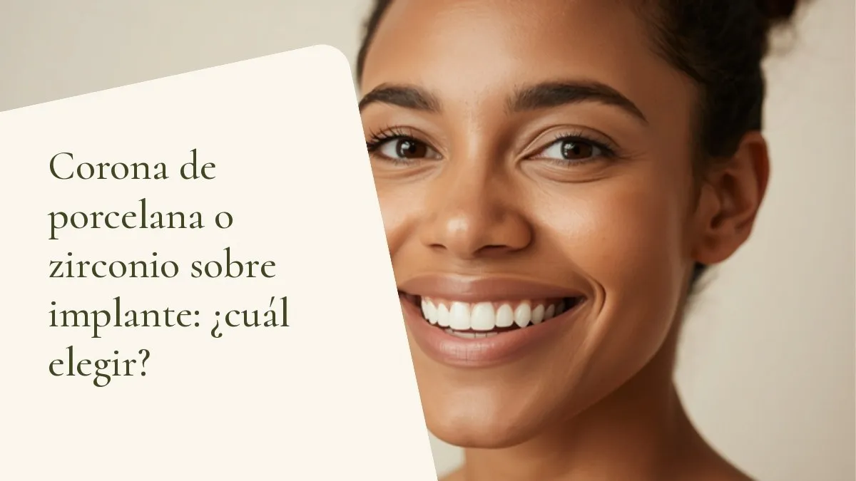 Objetos de odontología relacionados con el tema sobre una superficie clara — portada del artículo 'Corona de porcelana o zirconio sobre implante: ¿cuál elegir?', del consultorio de la Dra. Cléo Salustiano, dentista en Mooca, São Paulo.