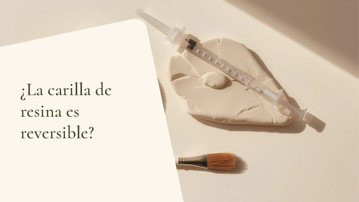 Objetos de odontología relacionados con el tema sobre una superficie clara — portada del artículo '¿La carilla de resina es reversible?', del consultorio de la Dra. Cléo Salustiano, dentista en Mooca, São Paulo.